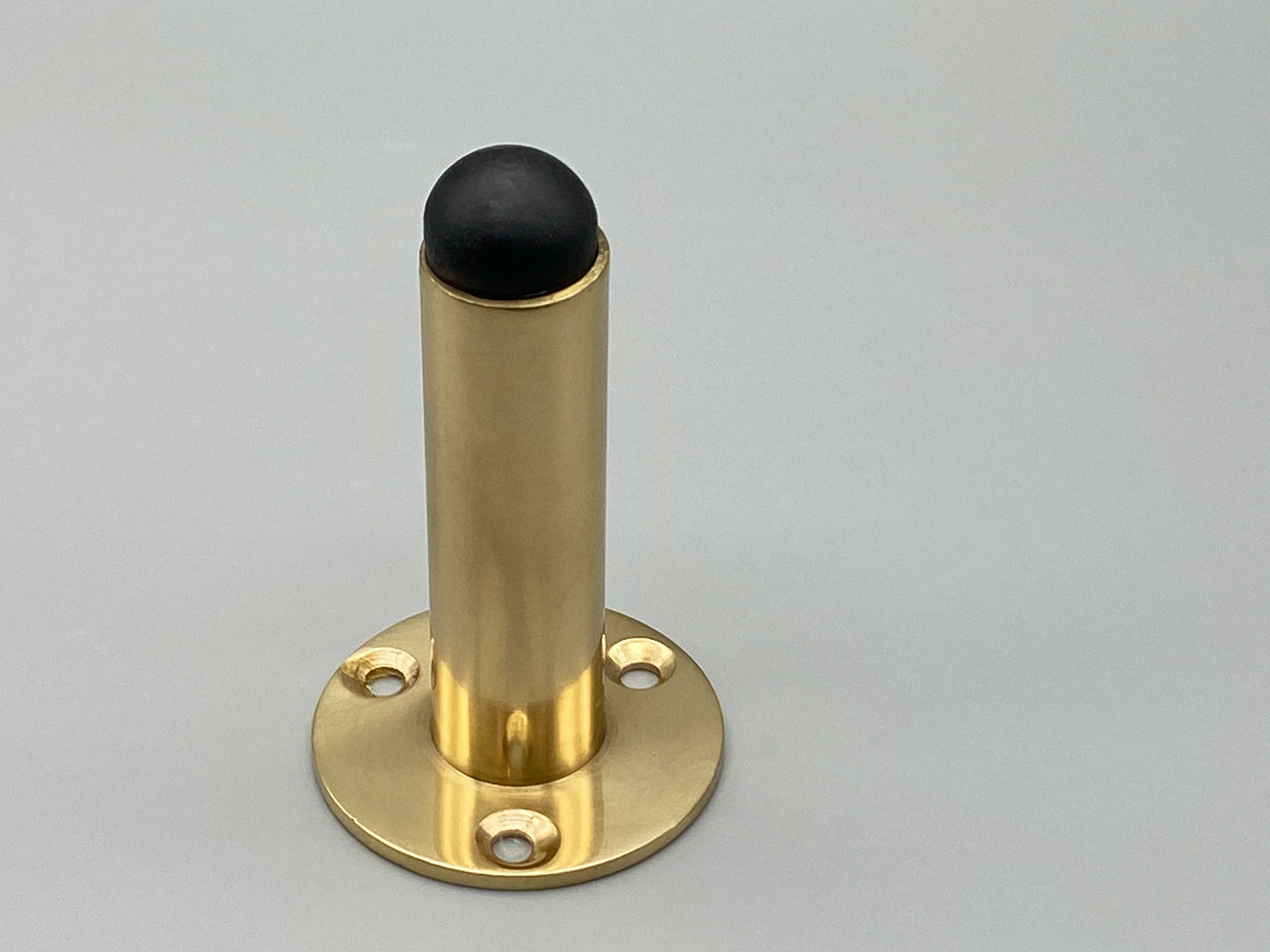 Brass Projection Door Stop - Rubber Head - 63mm & 75mm