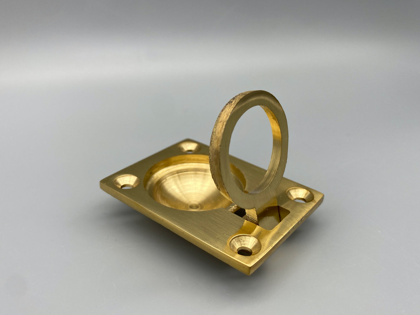 Solid Brass Flush Rings - Flush Drawer Rings - 50mm - Pack of 1