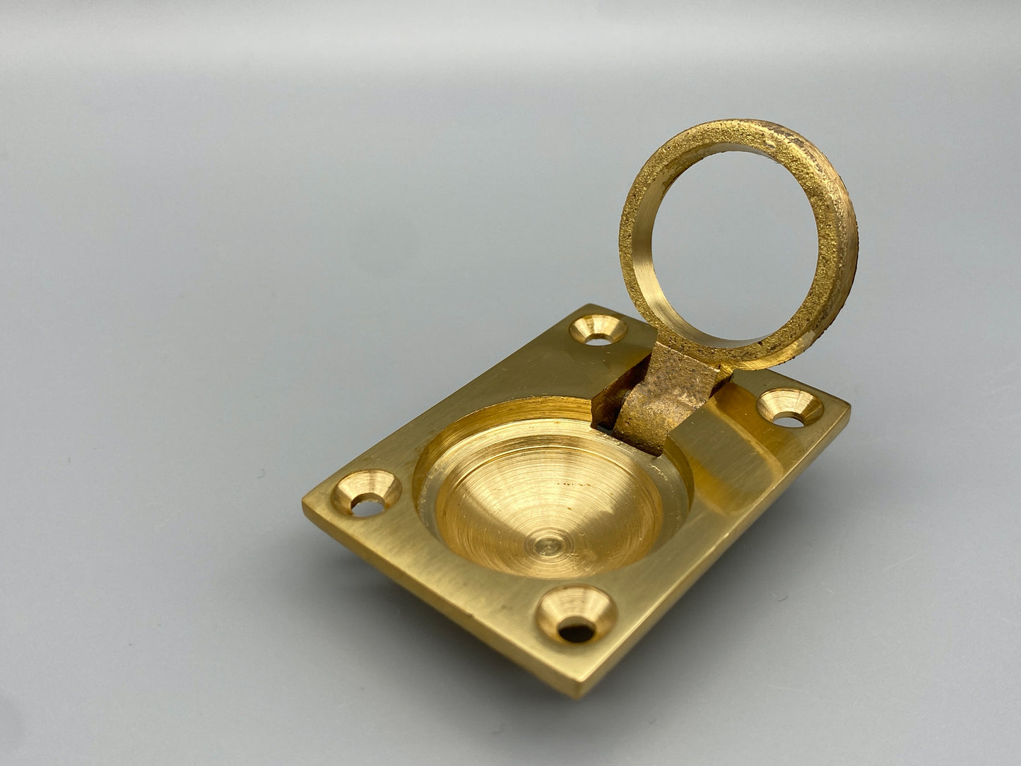 Solid Brass Flush Rings - Flush Drawer Rings - 50mm - Pack of 1