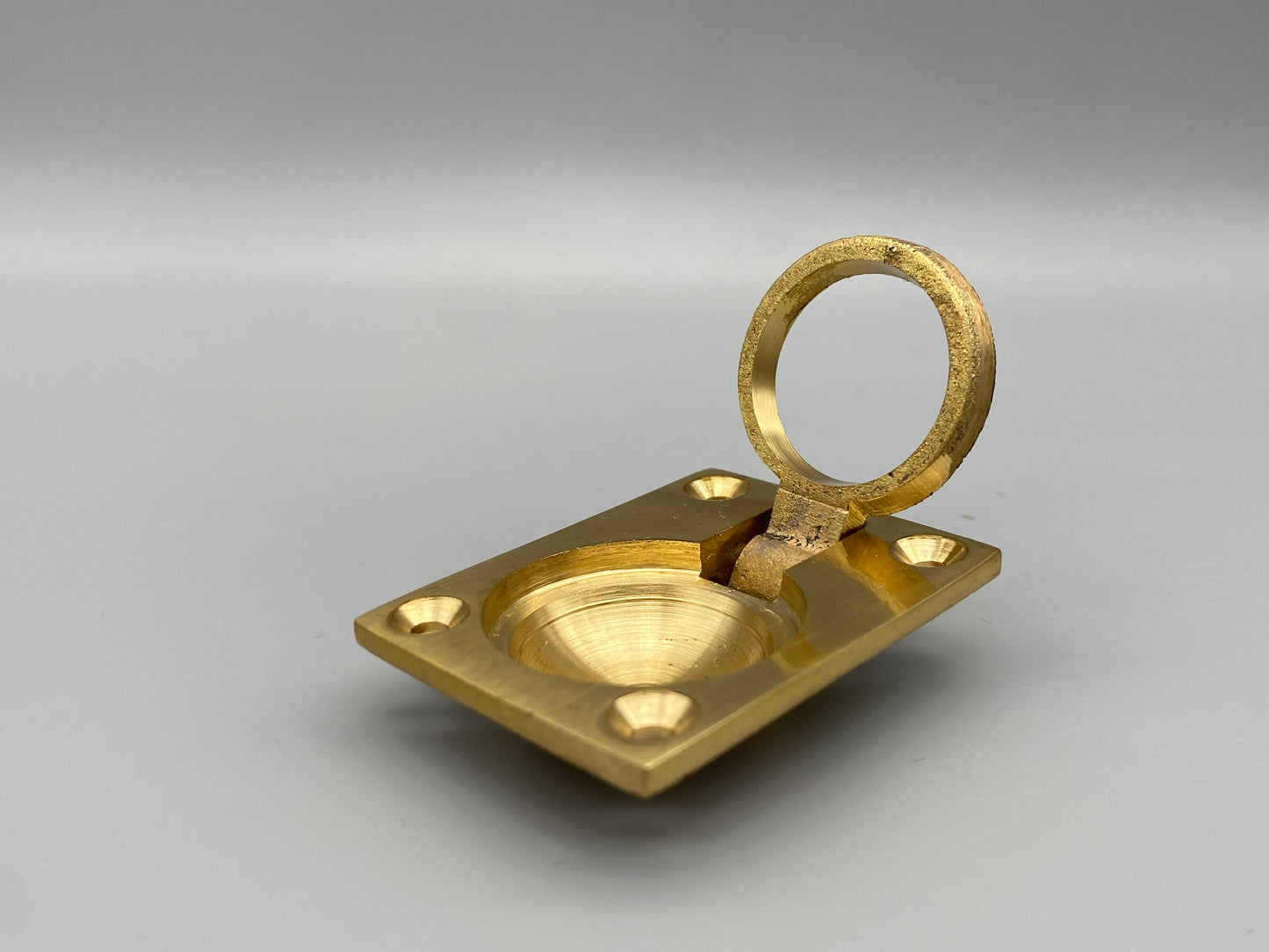 Solid Brass Flush Rings - Flush Drawer Rings - 50mm - Pack of 1