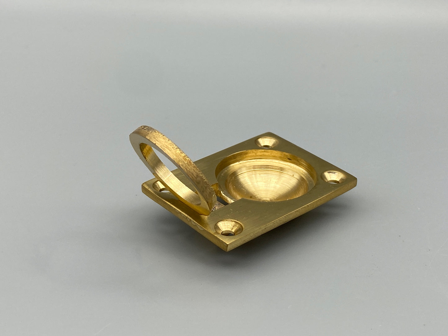 Solid Brass Flush Rings - Flush Drawer Rings - 50mm - Pack of 1