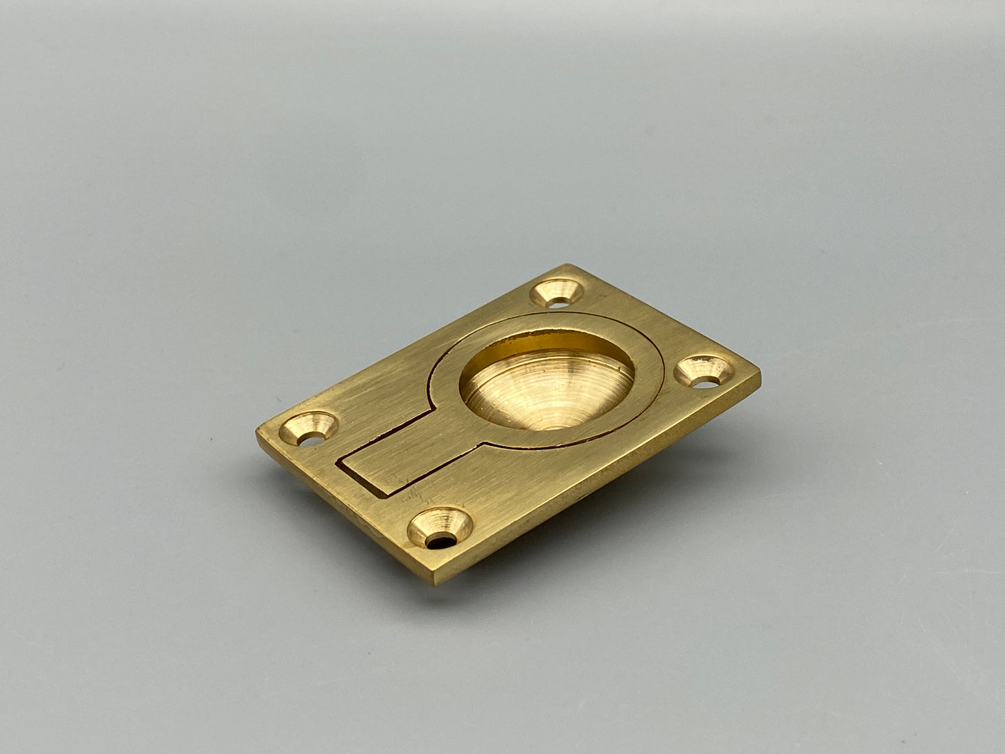 Solid Brass Flush Rings - Flush Drawer Rings - 50mm - Pack of 1