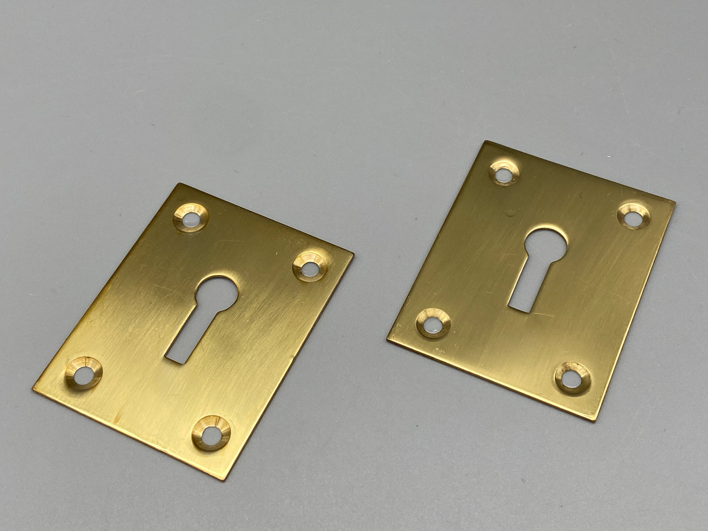 Plain Solid Brass Escutcheons Plate - 43mm x 56mm
