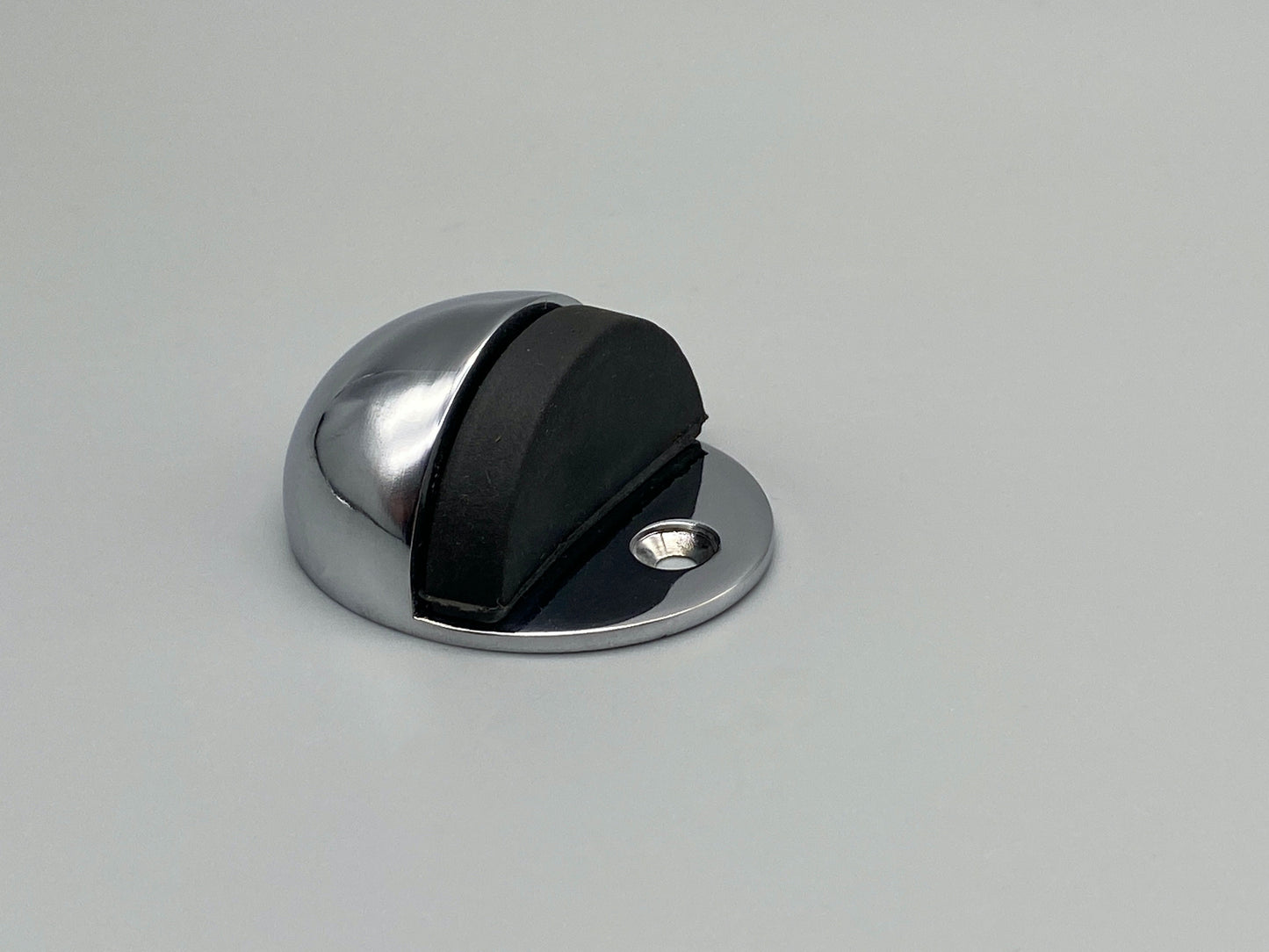 Solid Chrome Oval Door Stop - 50mm