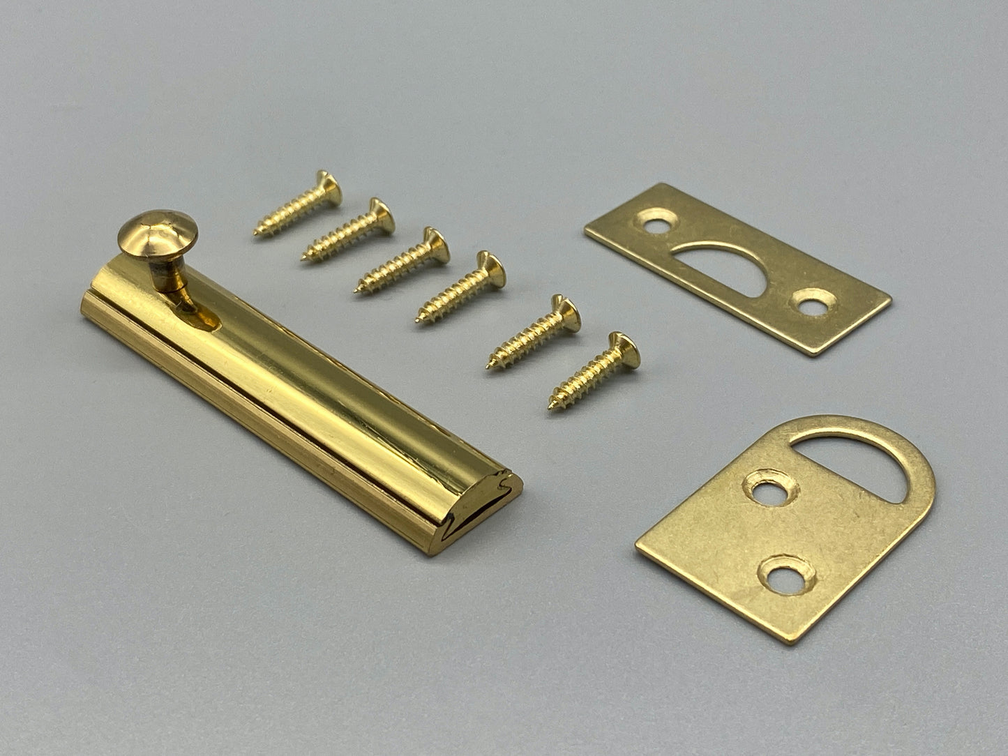 Slim Polished Door Bolt - 63mm (2.5"inch) - Chrome & Electro Brassed Finish