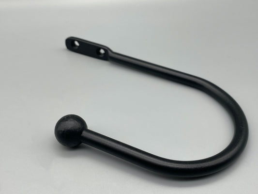 Pair of Solid Curtain Tieback Arms - Black Curtain Hold Back 170mm