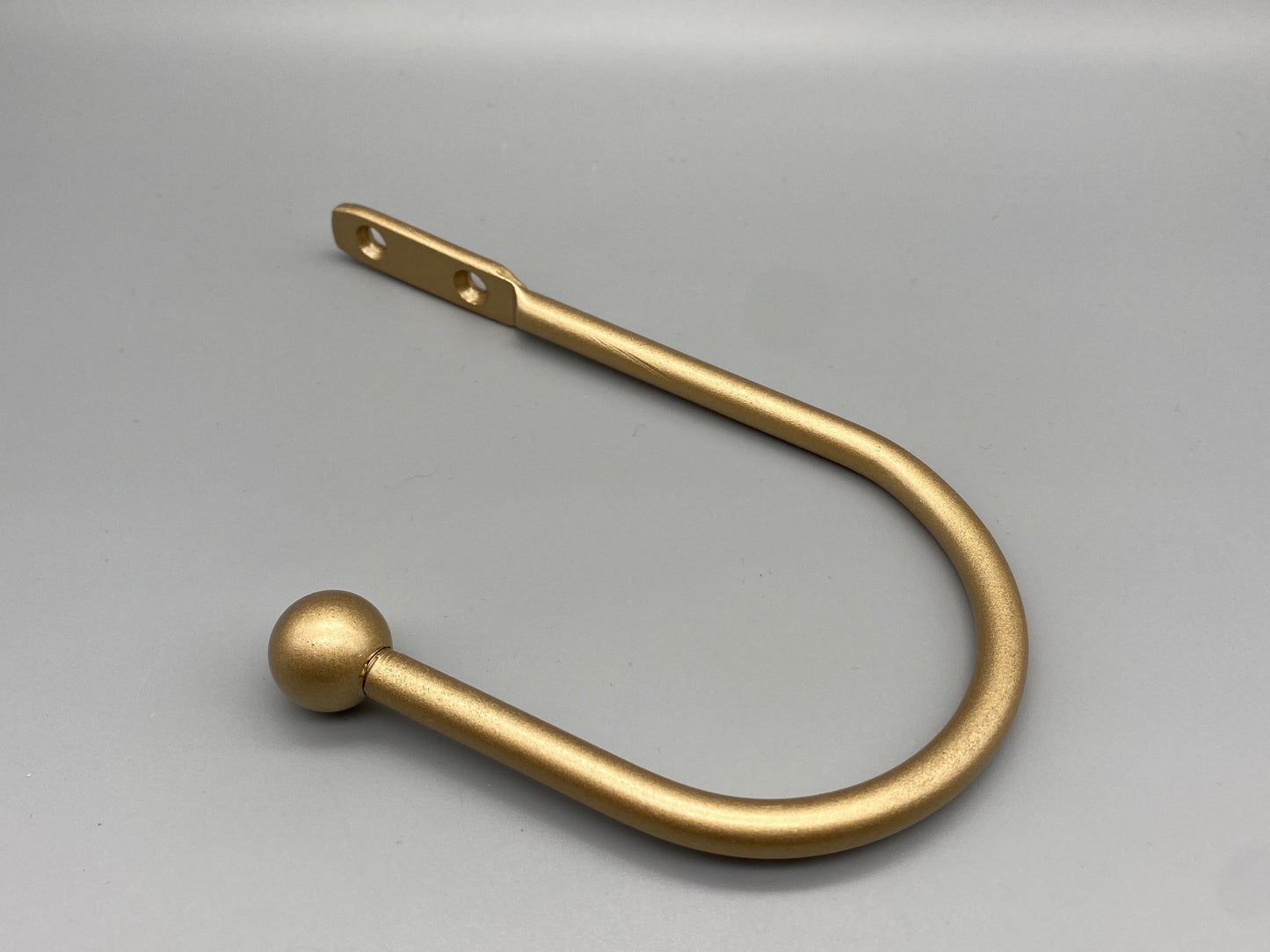 Pair of Solid Curtain Tieback Arms - Gold Curtain Hold Back 170mm