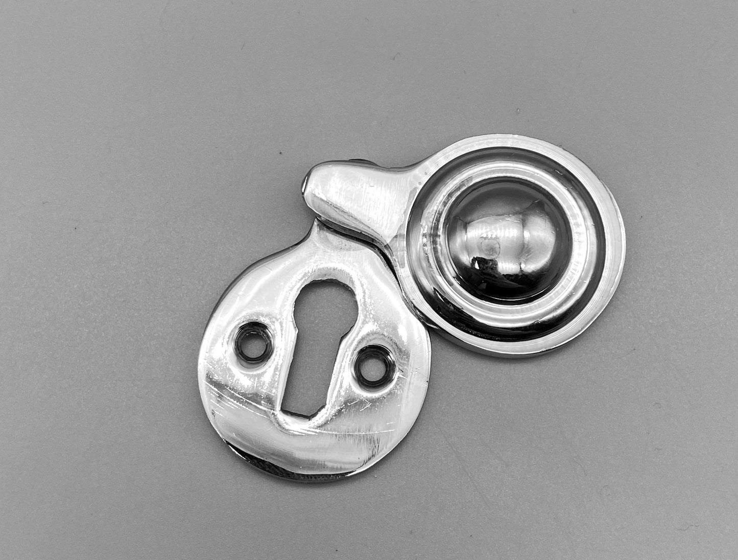 Plain Chrome Escutcheons with Cover - 35mm