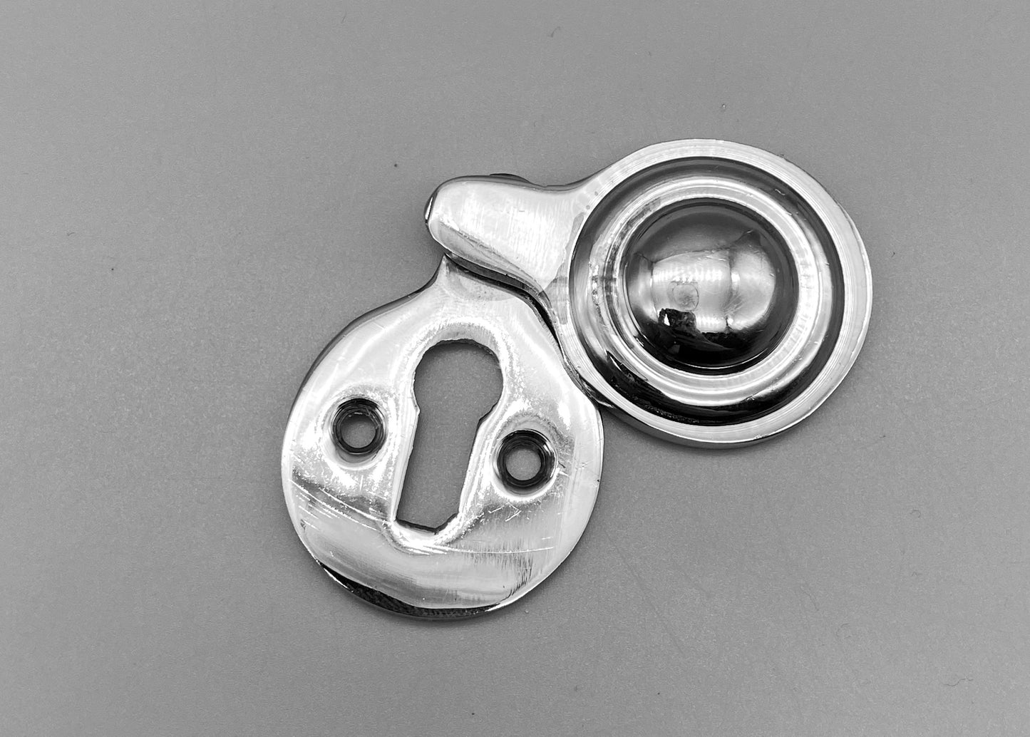 Plain Chrome Escutcheons with Cover - 35mm
