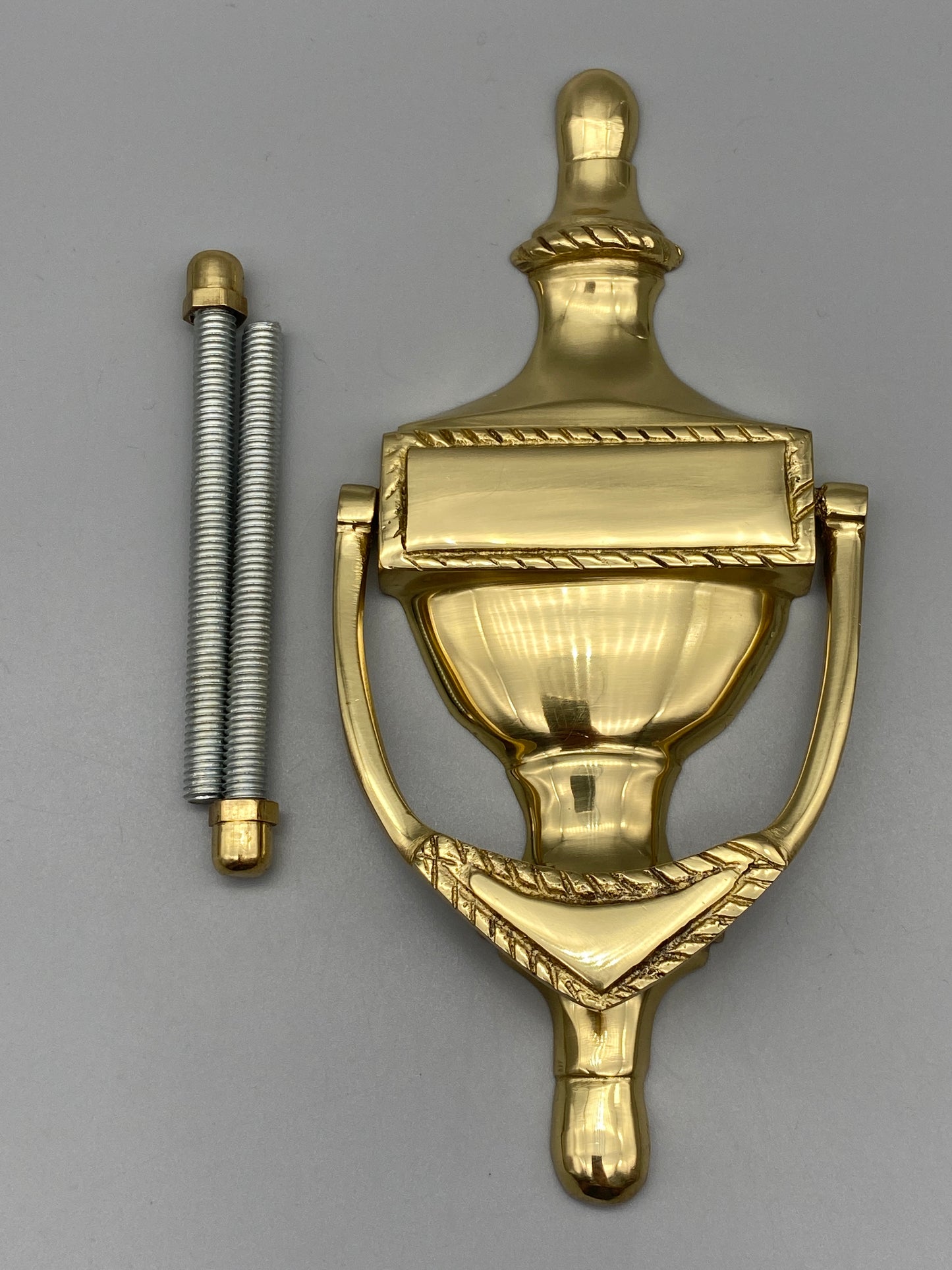 Solid Brass Georgian Style Door Knocker - Fine Details - 165mm
