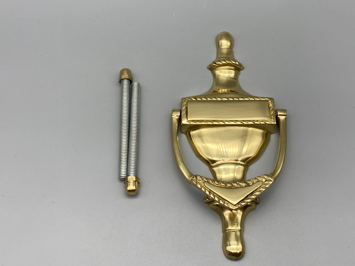Solid Brass Georgian Style Door Knocker - Fine Details - 165mm