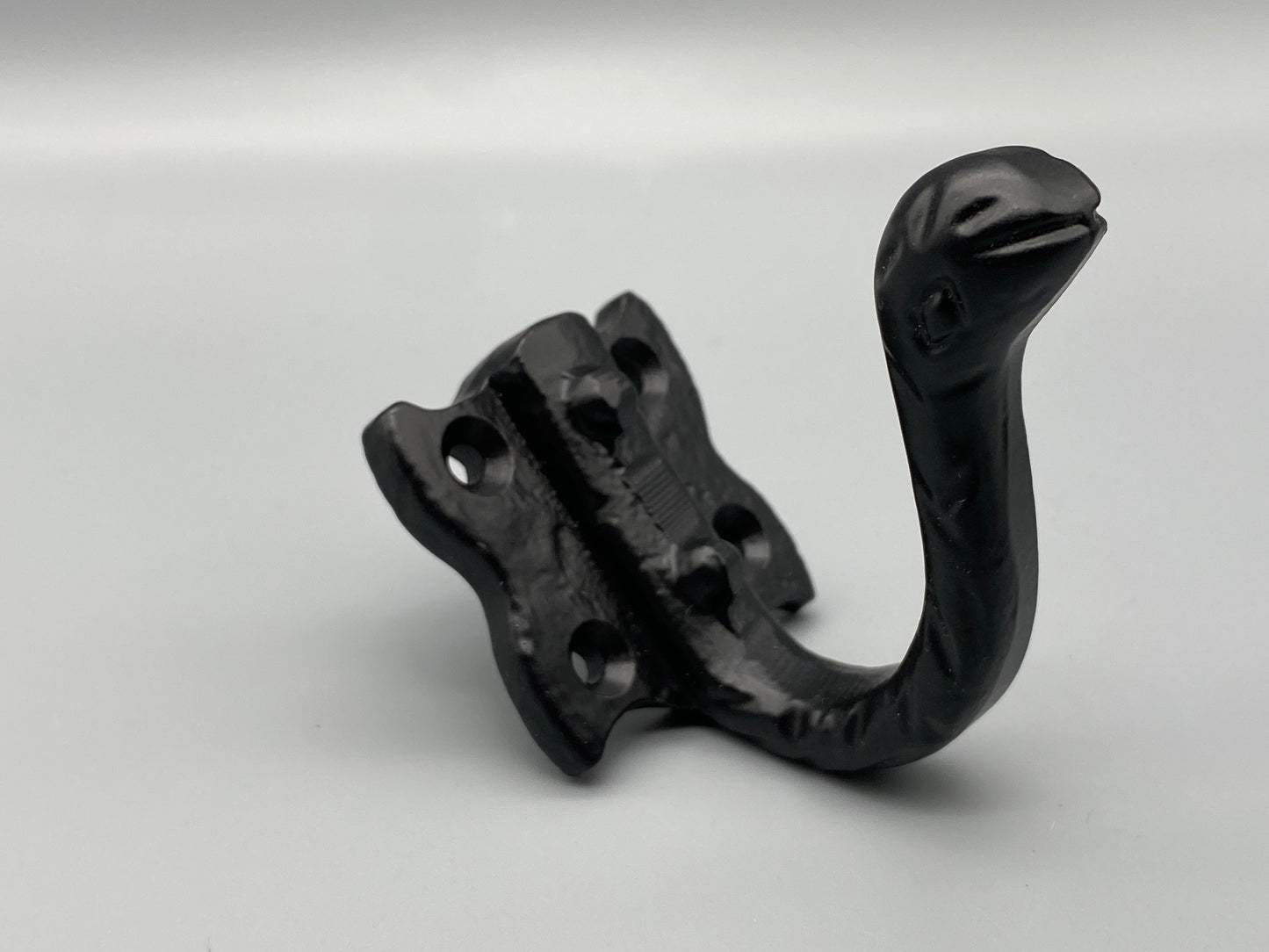 Pair of Forged Metal Black Hooks - Antiqued Metal - 2pcs