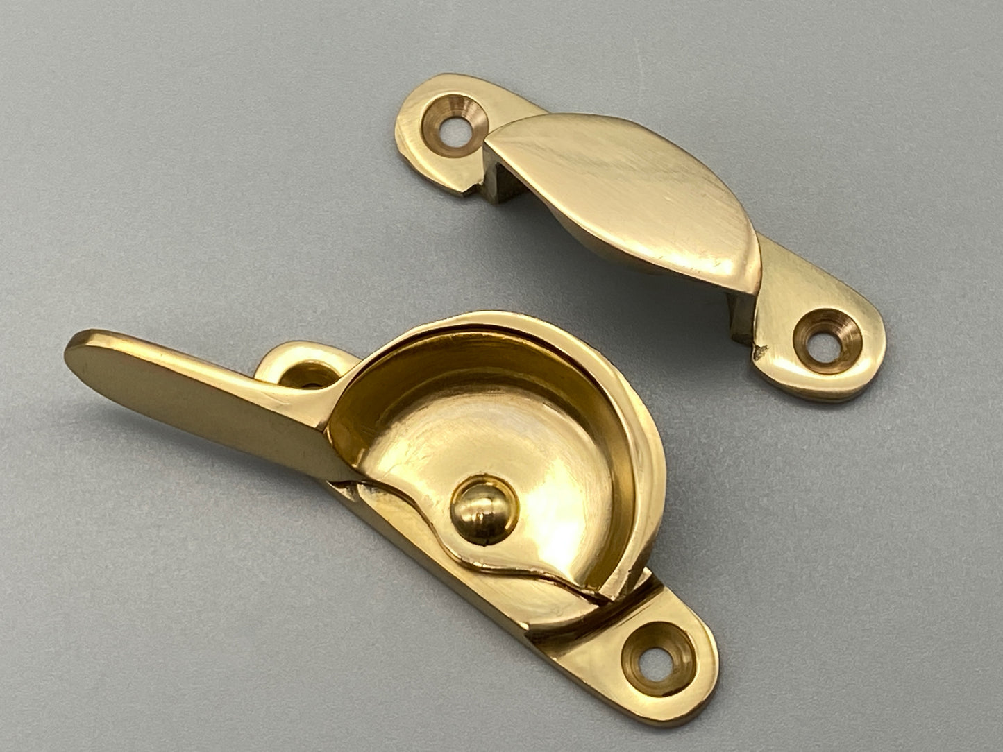 Solid Sash Window Swivel Locks - Brass Fitch Fastener 65mm - Pack of 1