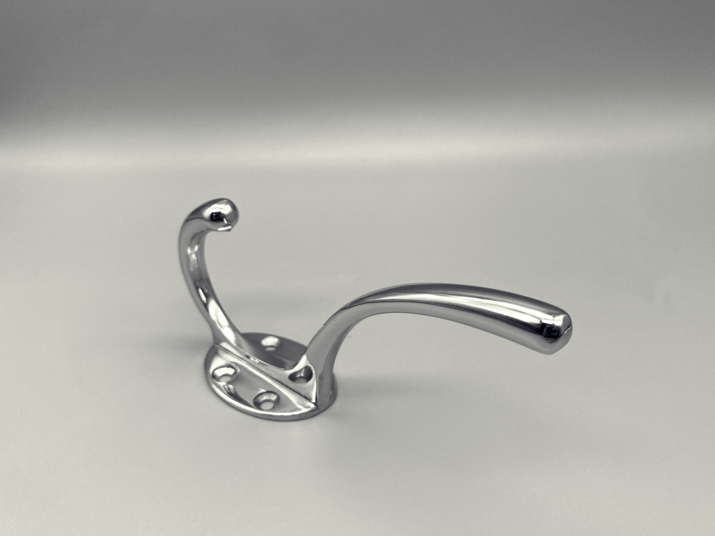 Chrome on Solid Brass Double Metal Black Hooks - Pack of 1
