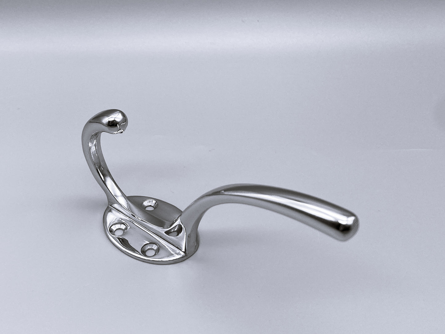 Chrome on Solid Brass Double Metal Black Hooks - Pack of 1