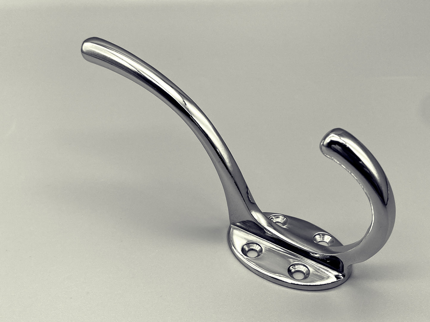 Chrome on Solid Brass Double Metal Black Hooks - Pack of 1