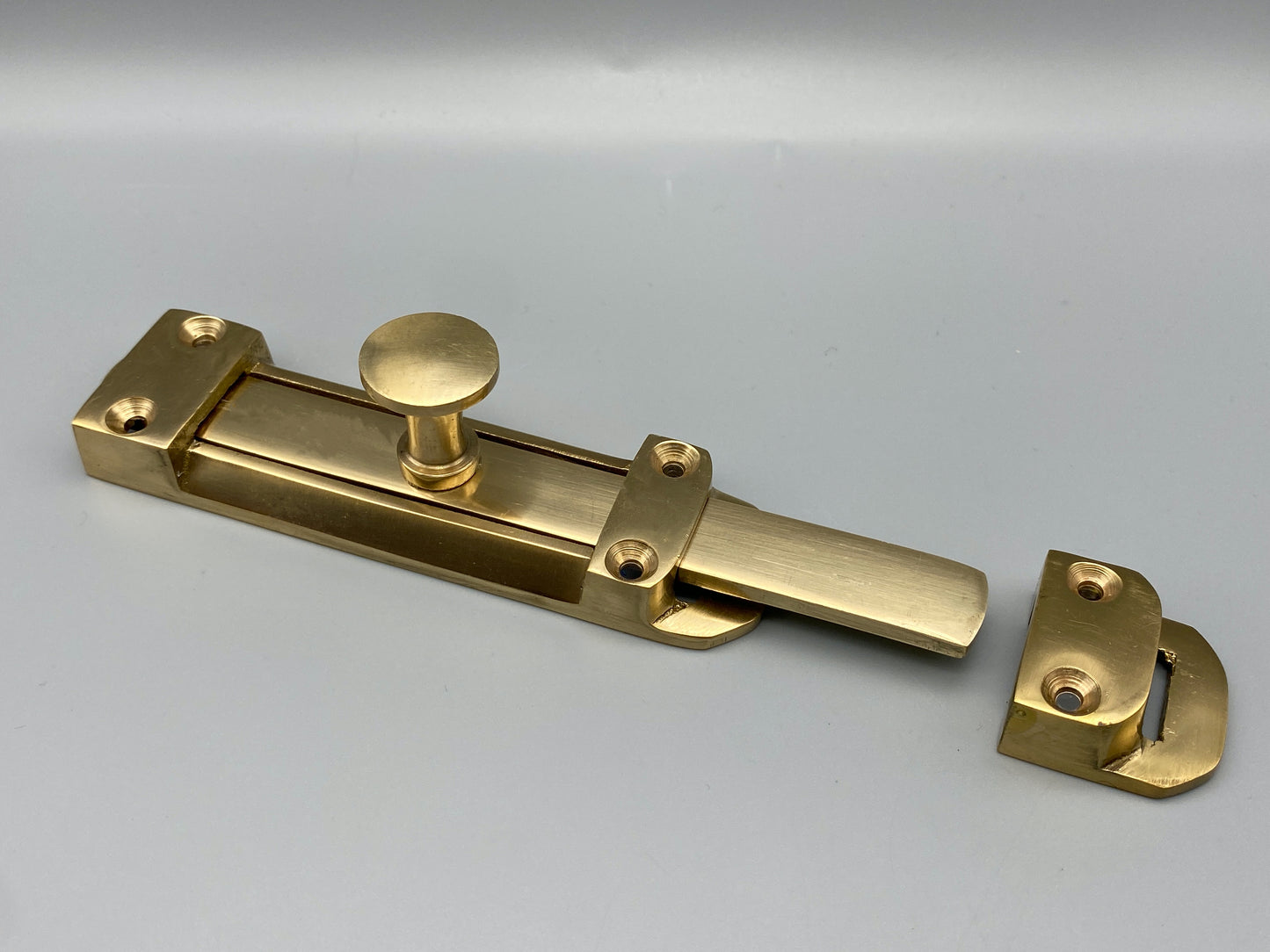 Solid Brass Tower Bolt - Various Sizes 100mm (4"inch) - 150mm (6" inch) - 200mm (8" inch)