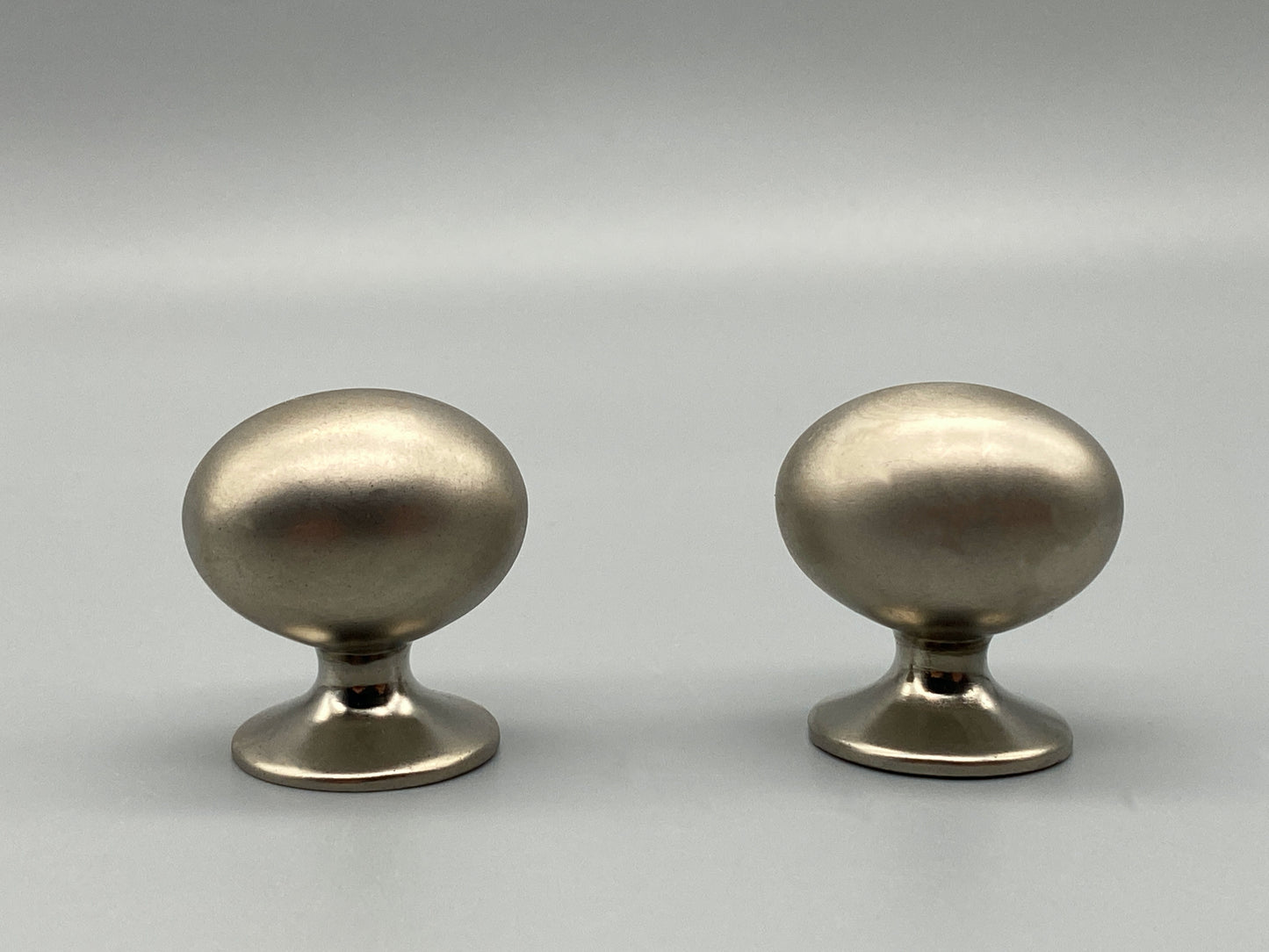 Oval Satin Knobs - 35mm Diameter - Pack of 1