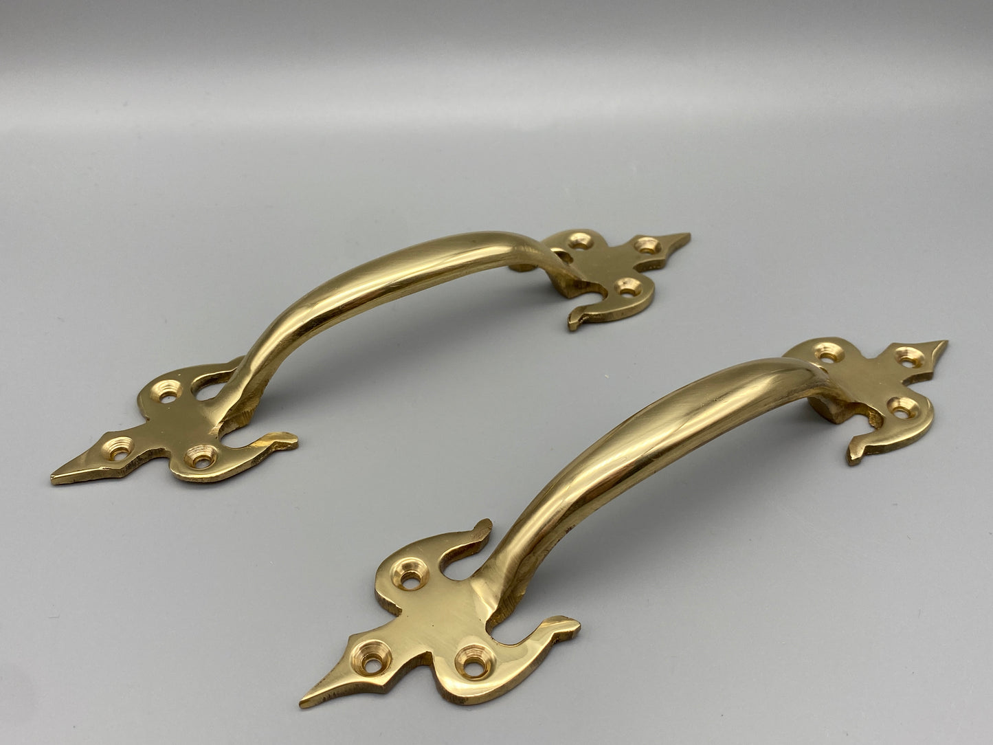 Solid Brass Fleur-De-Lys Handle - Front Fix - 175mm - Pack of 1