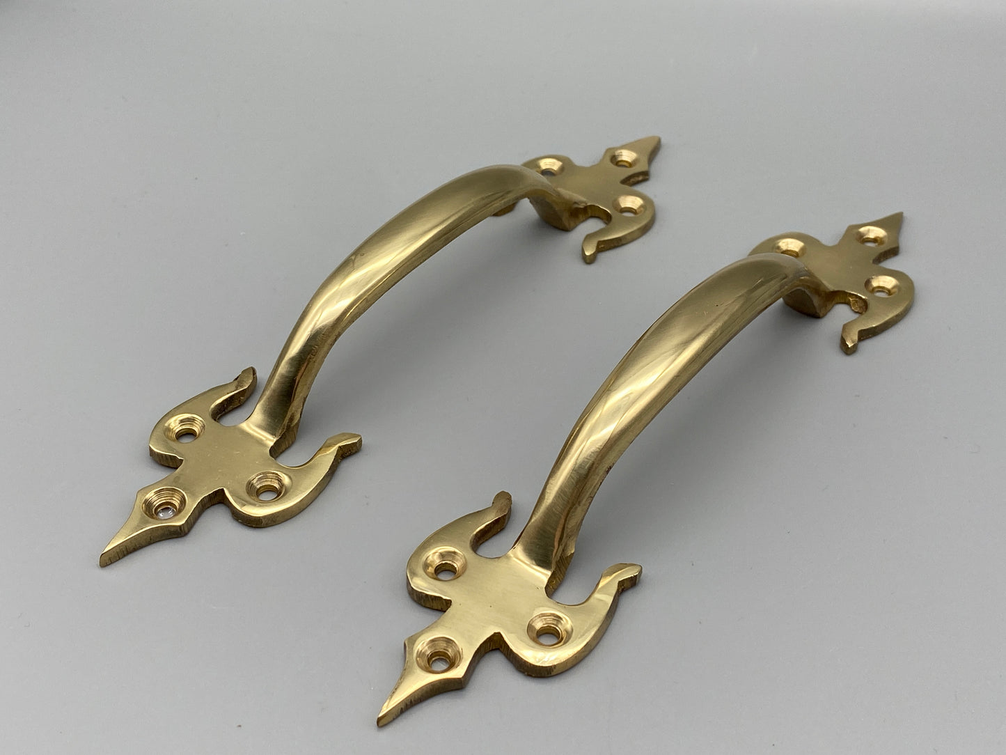 Solid Brass Fleur-De-Lys Handle - Front Fix - 175mm - Pack of 1
