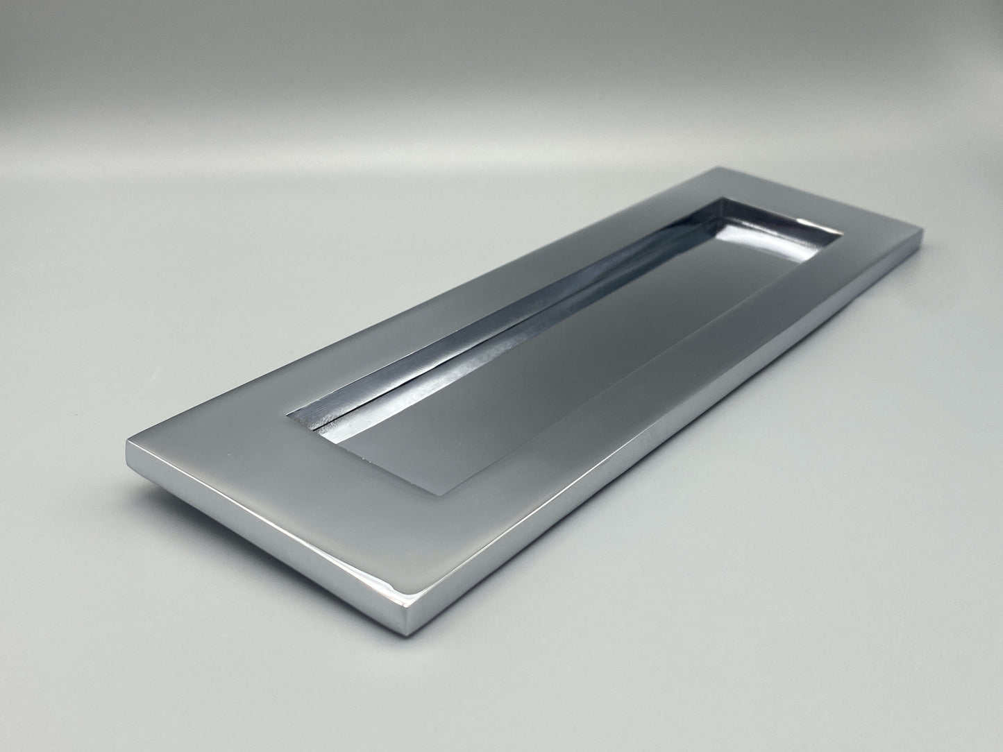 Solid Chrome Victorian Letter Plate - 250mm x 75mm / (10" x 3")