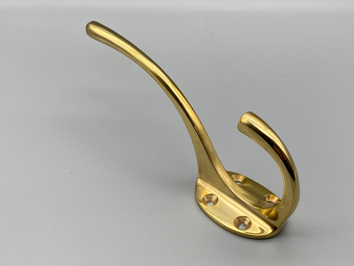 Solid Brass Double Metal Black Hooks - Brass Metal Hook Coat & Hat - 1pcs