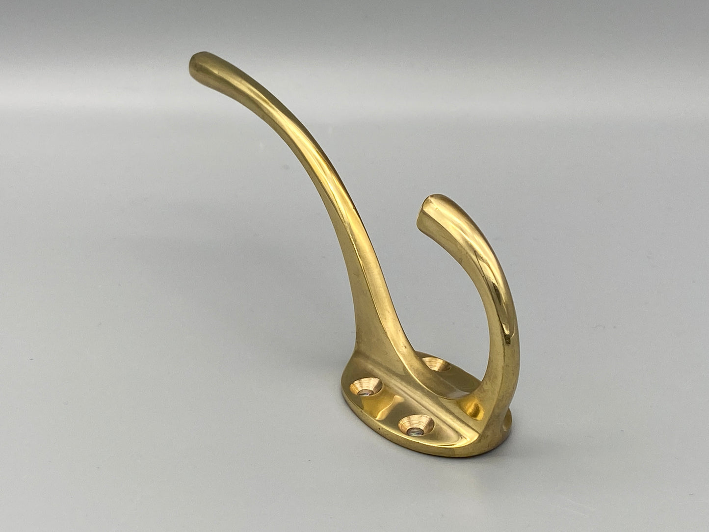 Solid Brass Double Metal Black Hooks - Brass Metal Hook Coat & Hat - 1pcs