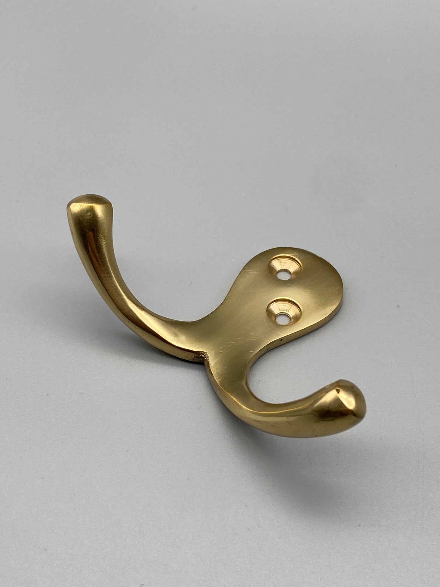 Twin Robe Hooks - Solid Metal - Various Finishings