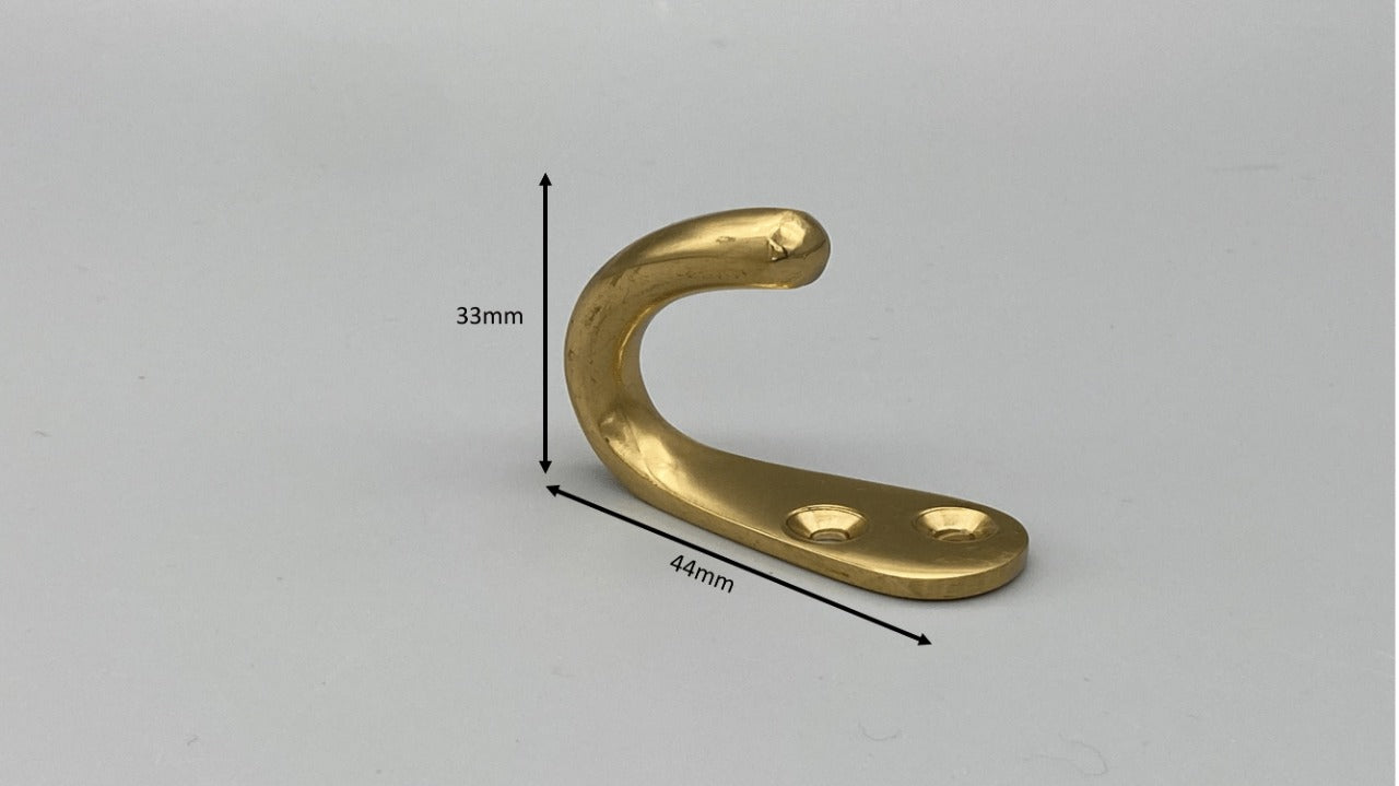 Single Robe Hooks - Solid Metal - Various Finishings - Pack of 1