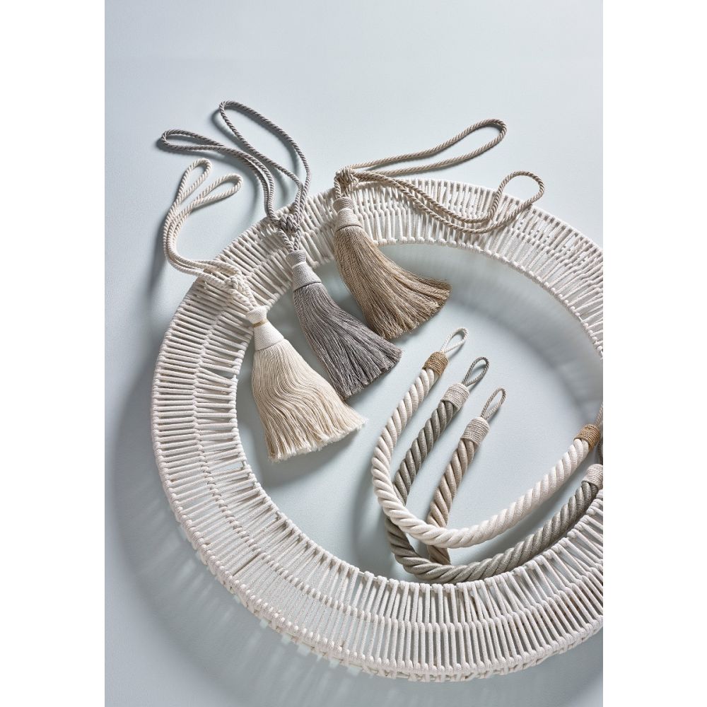 Pair of Twisted Mayfair Tie Back Ropes - 900mm Long - Jute & Cotton