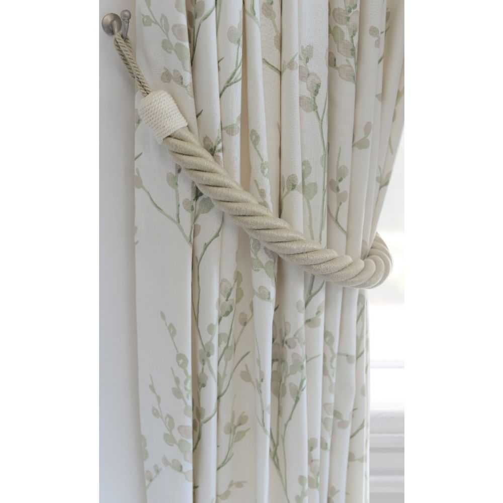 Pair of Twisted Mayfair Tie Back Ropes - 900mm Long - Jute & Cotton