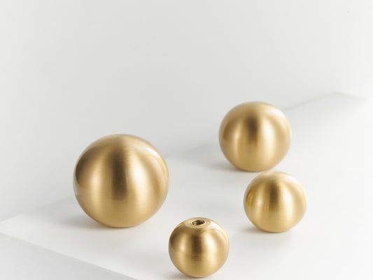 Round Solid Brass Cabinet Ball Knobs