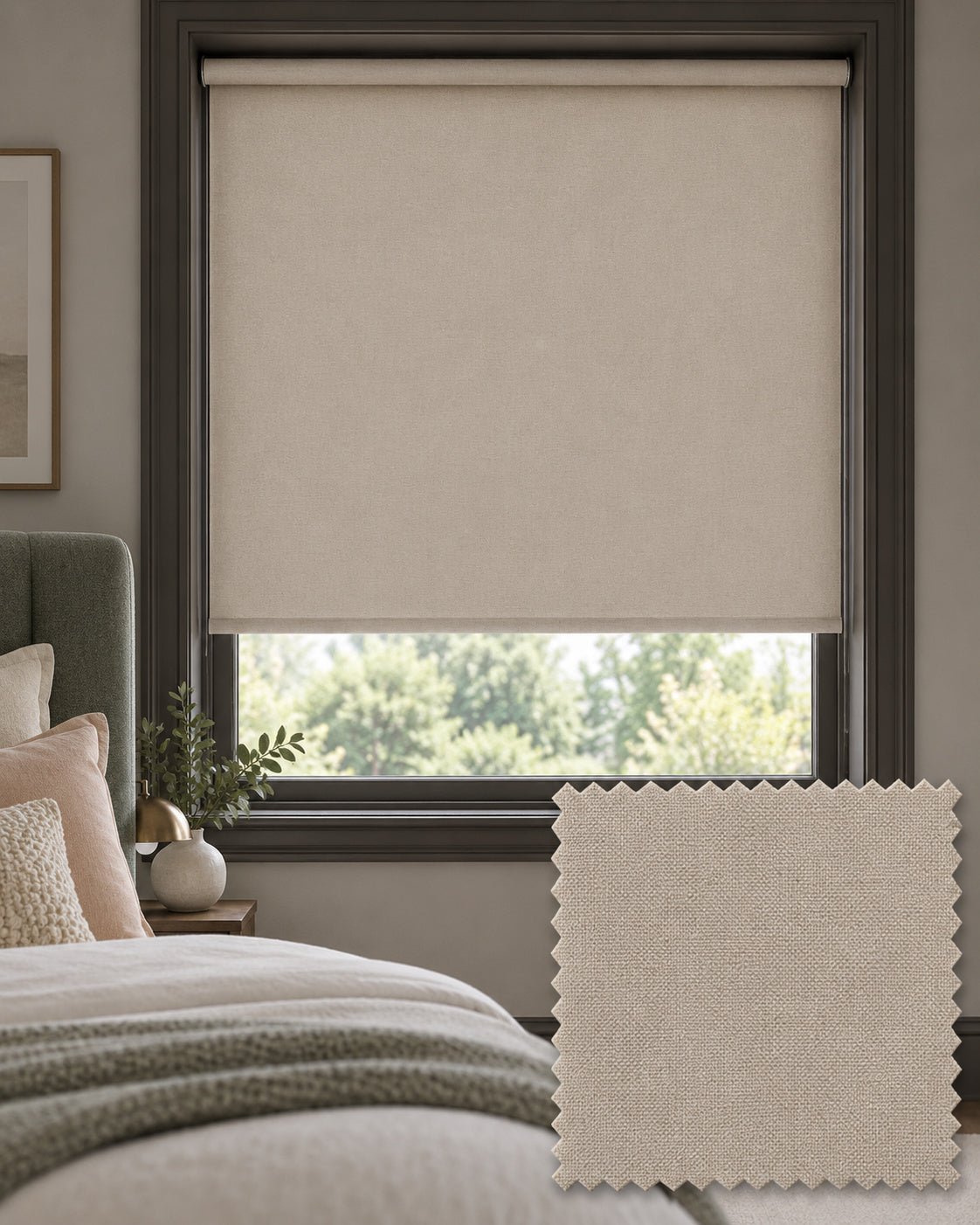 Basix Bisque Roller Blind, Made to Measure - Delivery in 2-3 Weeks