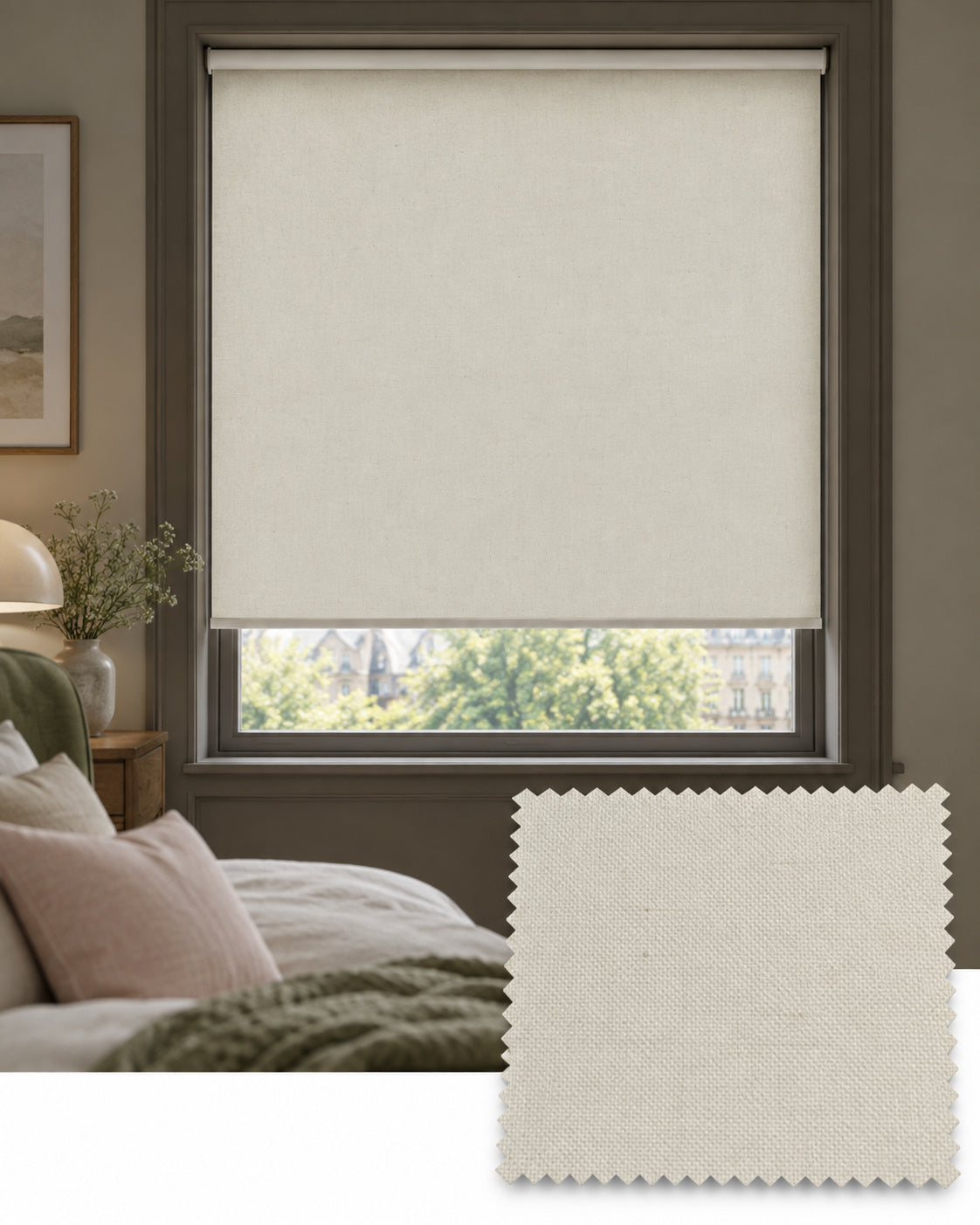 Carnival Cream Roller Blind, Made to Measure