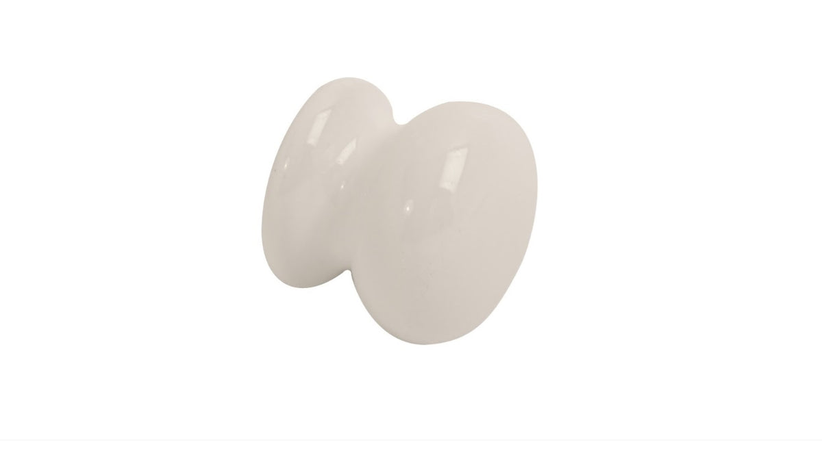 White Ceramic Cupboard Knobs - 35mm or 38mm - Packs of 1, 2 or 4