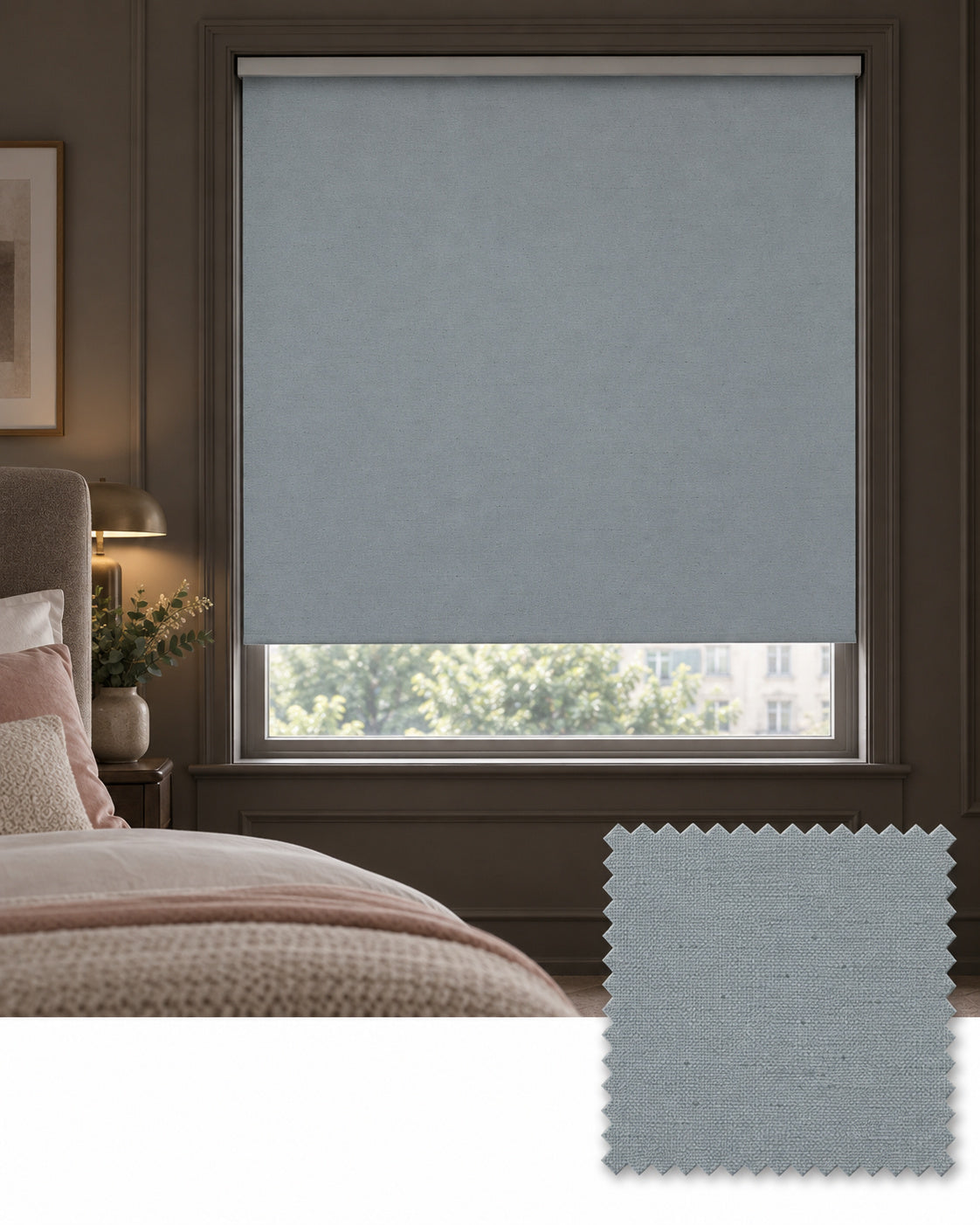 Colourtex Ash Blackout Roller Blind, Made to Measure