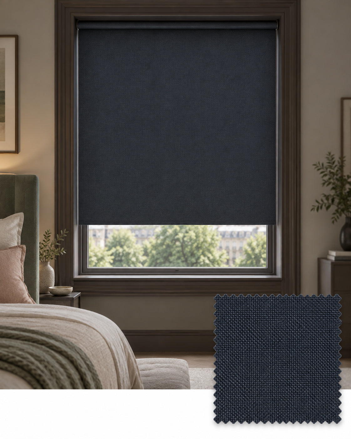 Ecoscreen Raven Roller Blind, Made to Measure