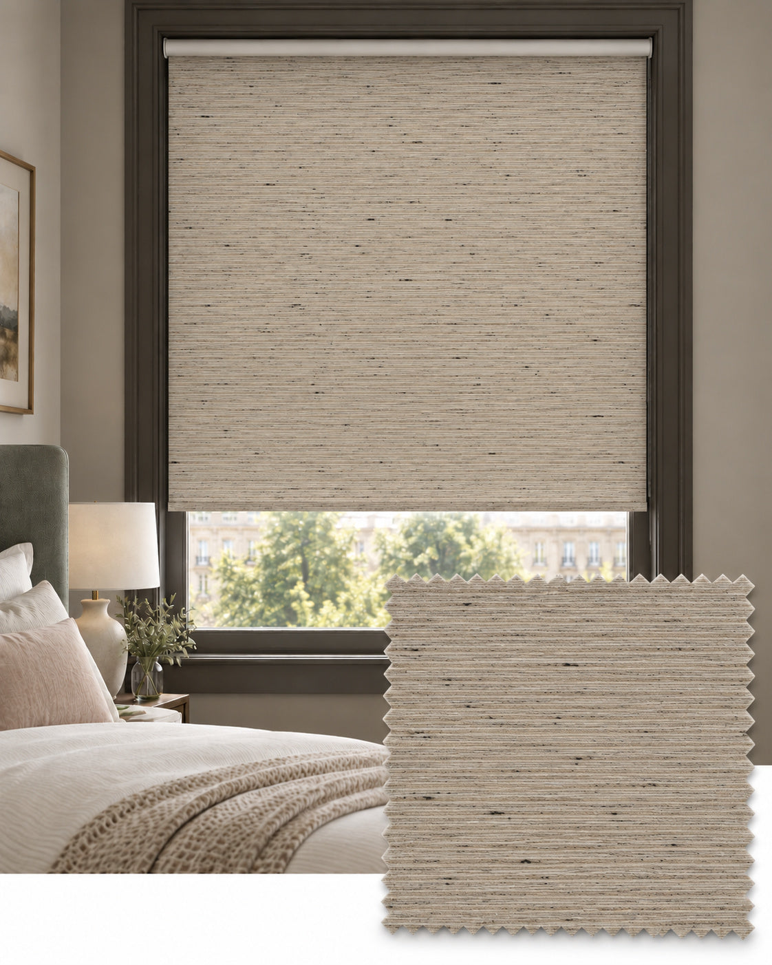 Melton Desert Sand Fabric Roller Blind - Made to Measure