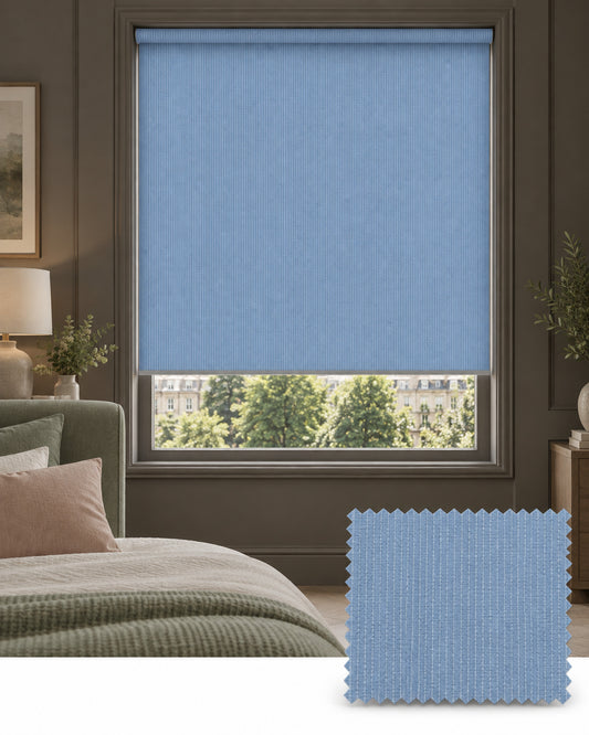 Guardian Pale Blue Roller Blind, Made to Measure