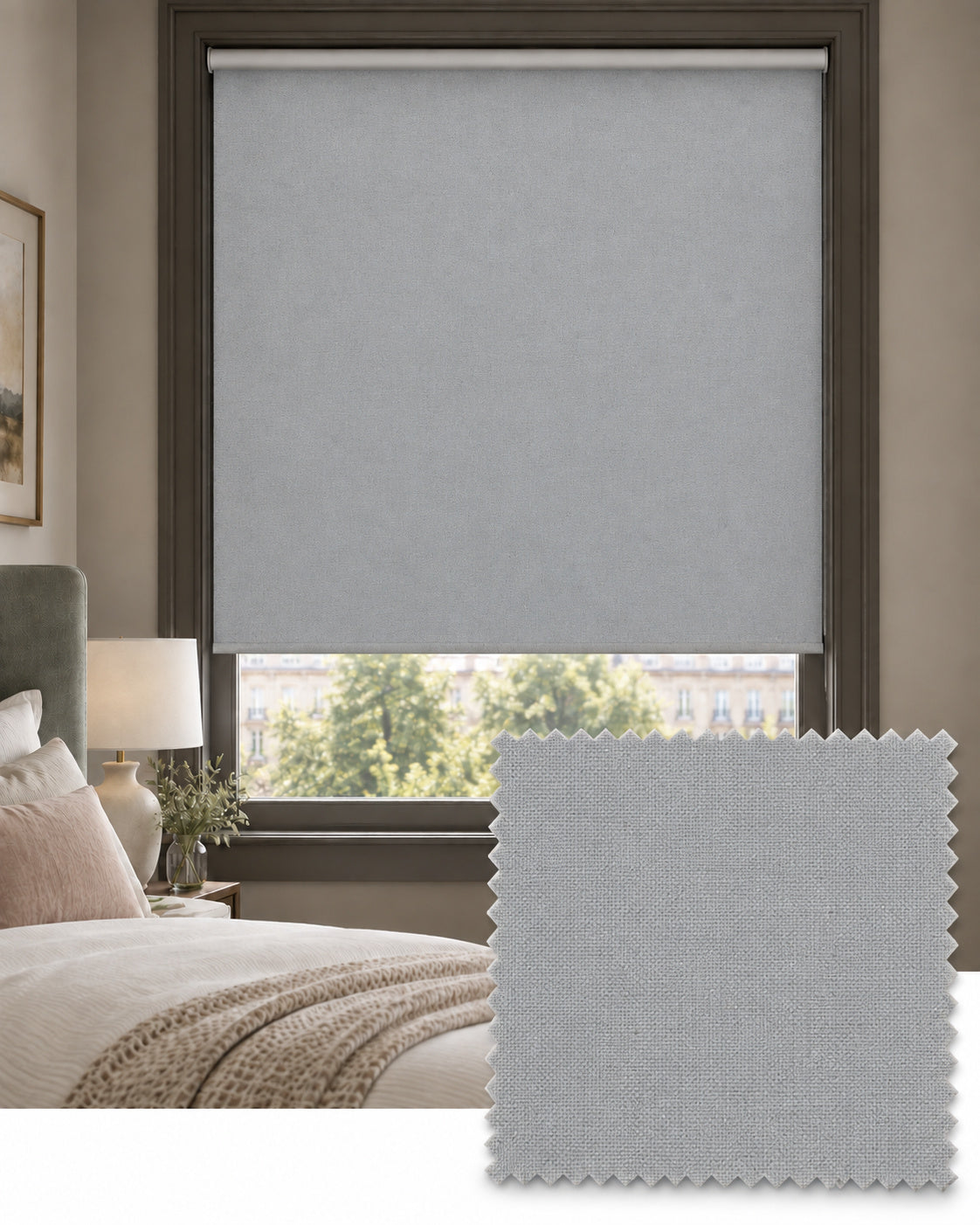 Prima DO White Roller Blind, Made to Measure