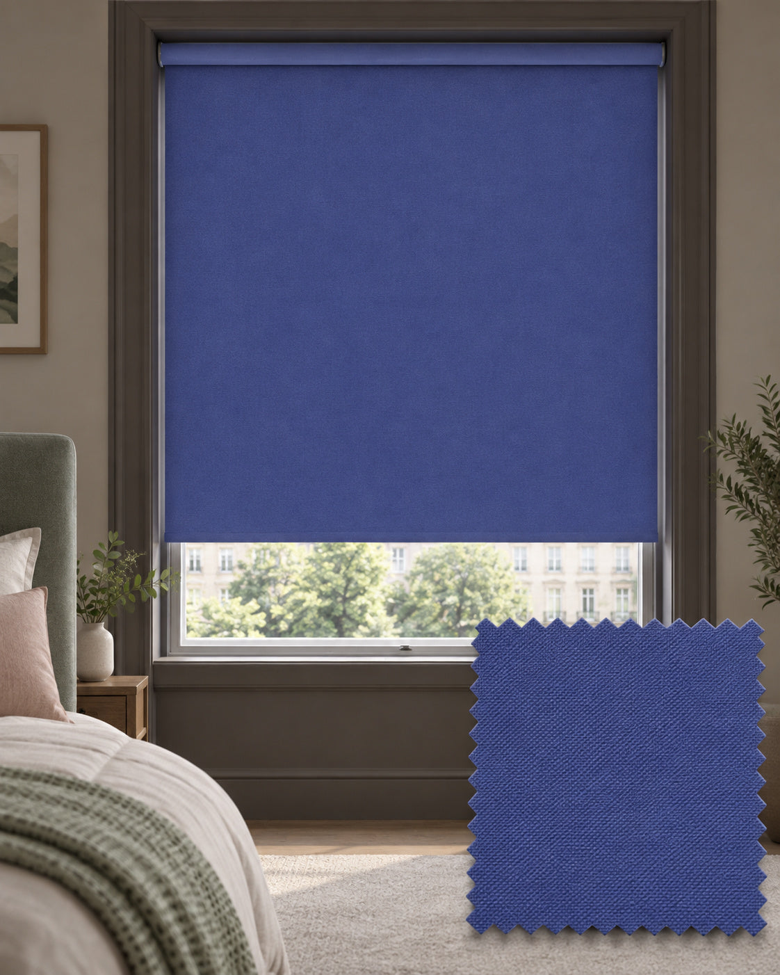 Carnival Chambray Blackout Roller Blind, Made to Measure - Delivery in 2-3 Weeks