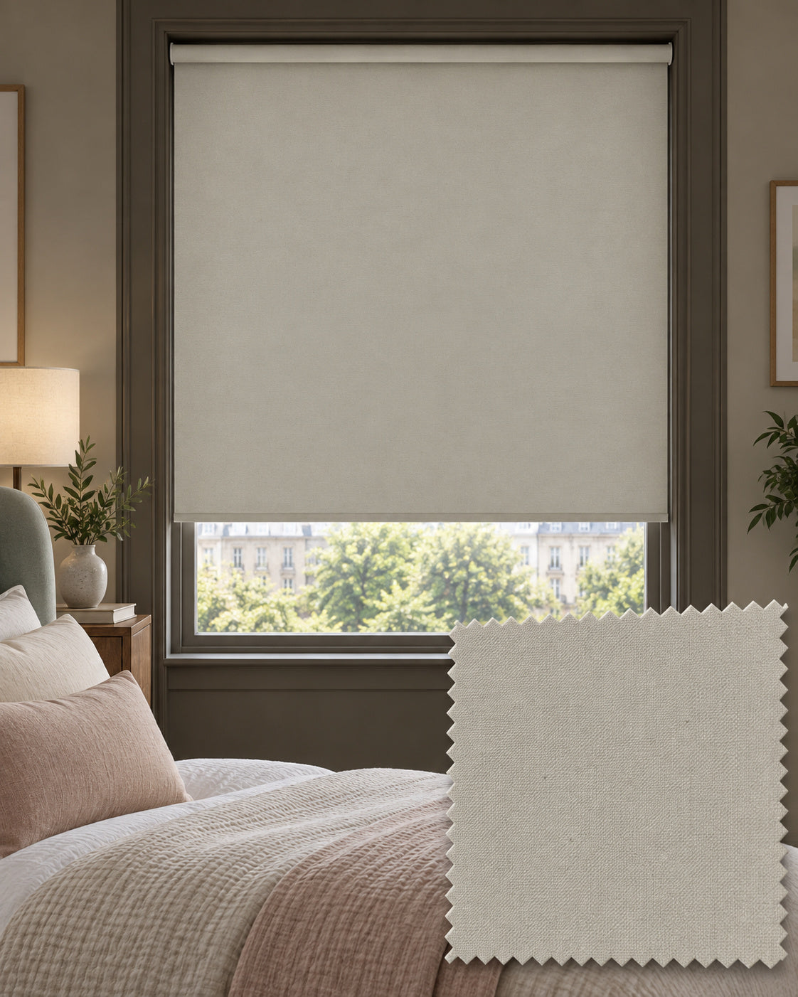 Basix Calico Roller Blind, Made to Measure