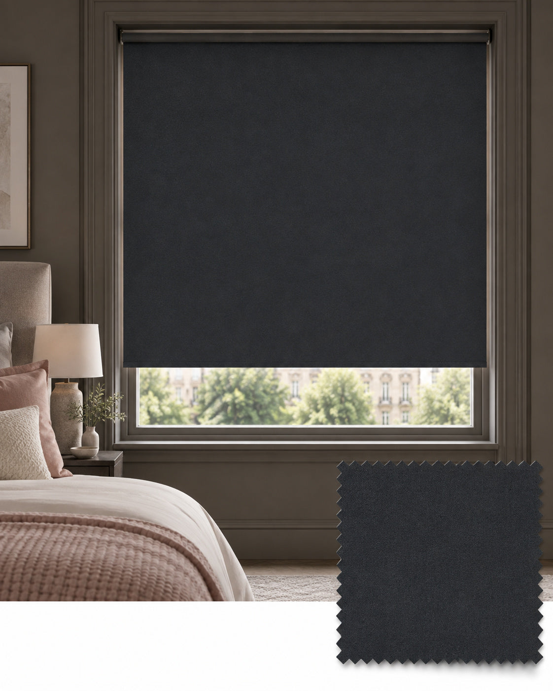 Colourtex Granite Blackout Roller Blind, Made to Measure - Delivery in 2-3 Weeks