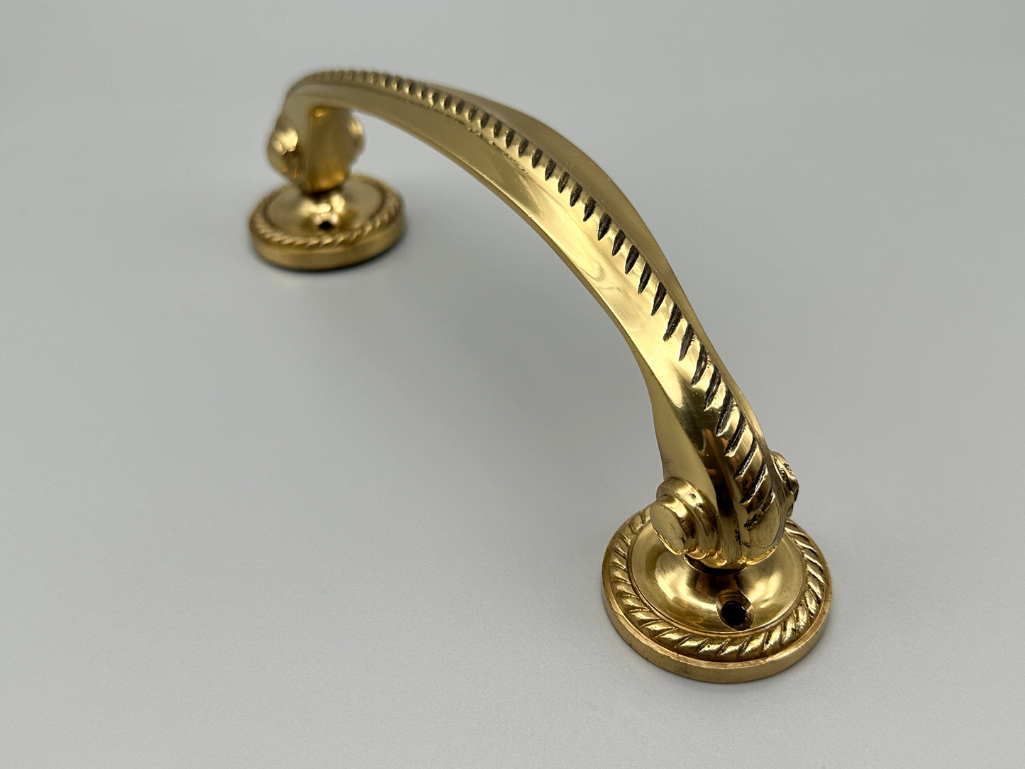 Georgian Solid Brass Victorian Handles - Front Fix - 175mm - Pack of 1