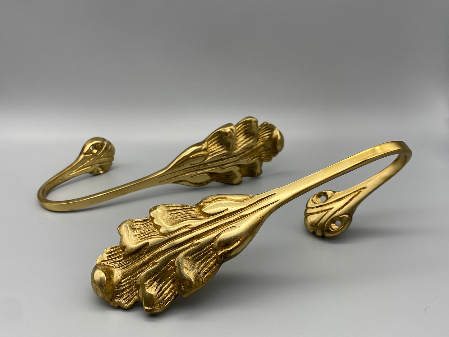 Solid Brass Curtain Tiebacks - Antique Gold Curtain Hold Back 160mm