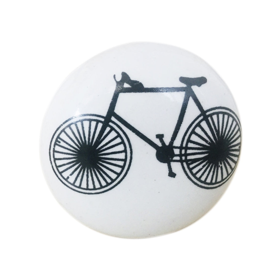 Jones Bicycle Ceramic Drawer Knobs - Nickel 35mm