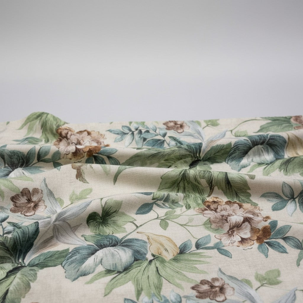 Made to Measure Cotton Curtains / Roman Blinds Rich Botanical Pattern – Available in 6 Designs - Sample Only