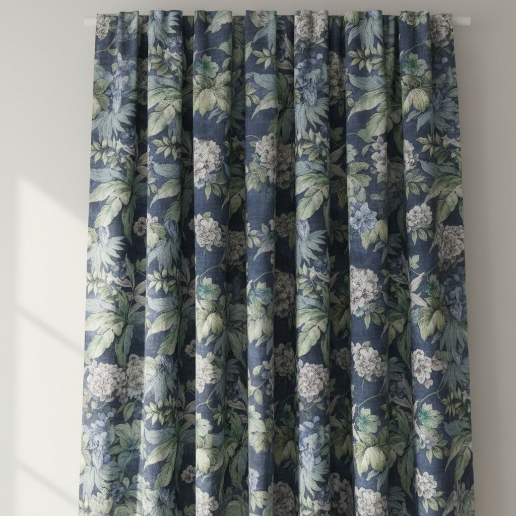 Made to Measure Cotton Curtains / Roman Blinds Rich Botanical Pattern – Available in 6 Designs - Sample Only