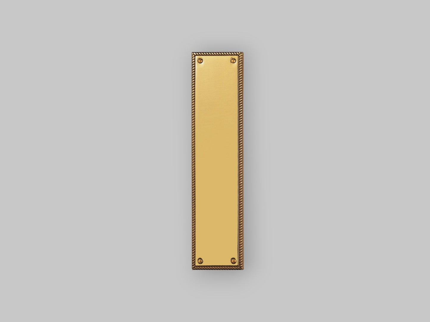 Georgian Finger Plate – Polished Brass – 305mm x 73mm x 7.3mm