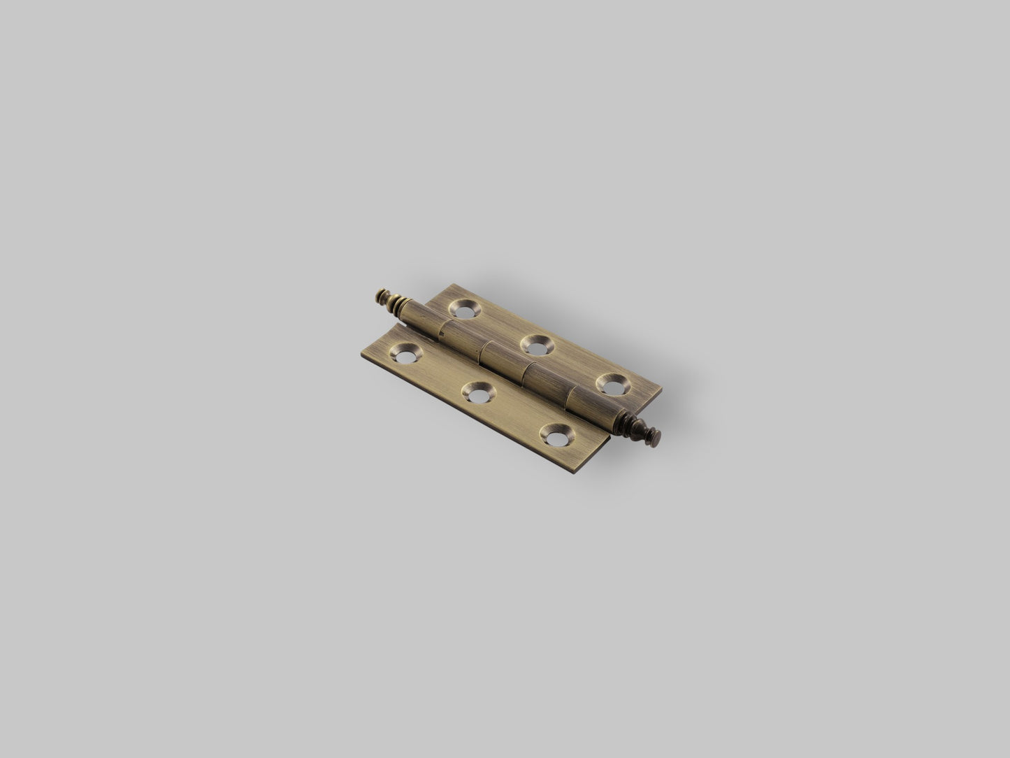 Finial Cabinet Hinge – Antique Brass – 64 x 35 x 2mm